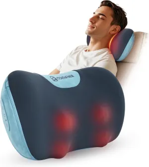 COMFIER Shiatsu Back and Neck Massager with Heat,Massage Pillow with Deep Tissue Kneading,Electric Back Massager for Neck and Shoulder,Gifts for Dad,Mom