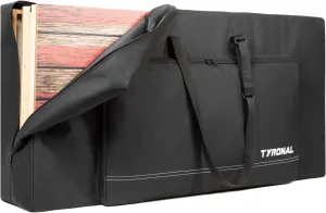 Cornhole Carrying Case Fits 4' x 2' Regulation Size Board, Cornhole Carrying Bag with Protective Padded Foam and One large pockets for Cornhole Outdoor Games, Only Bag. (Black)