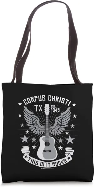 Corpus Christi This City Rocks Acoustic Guitar Design Tote Bag