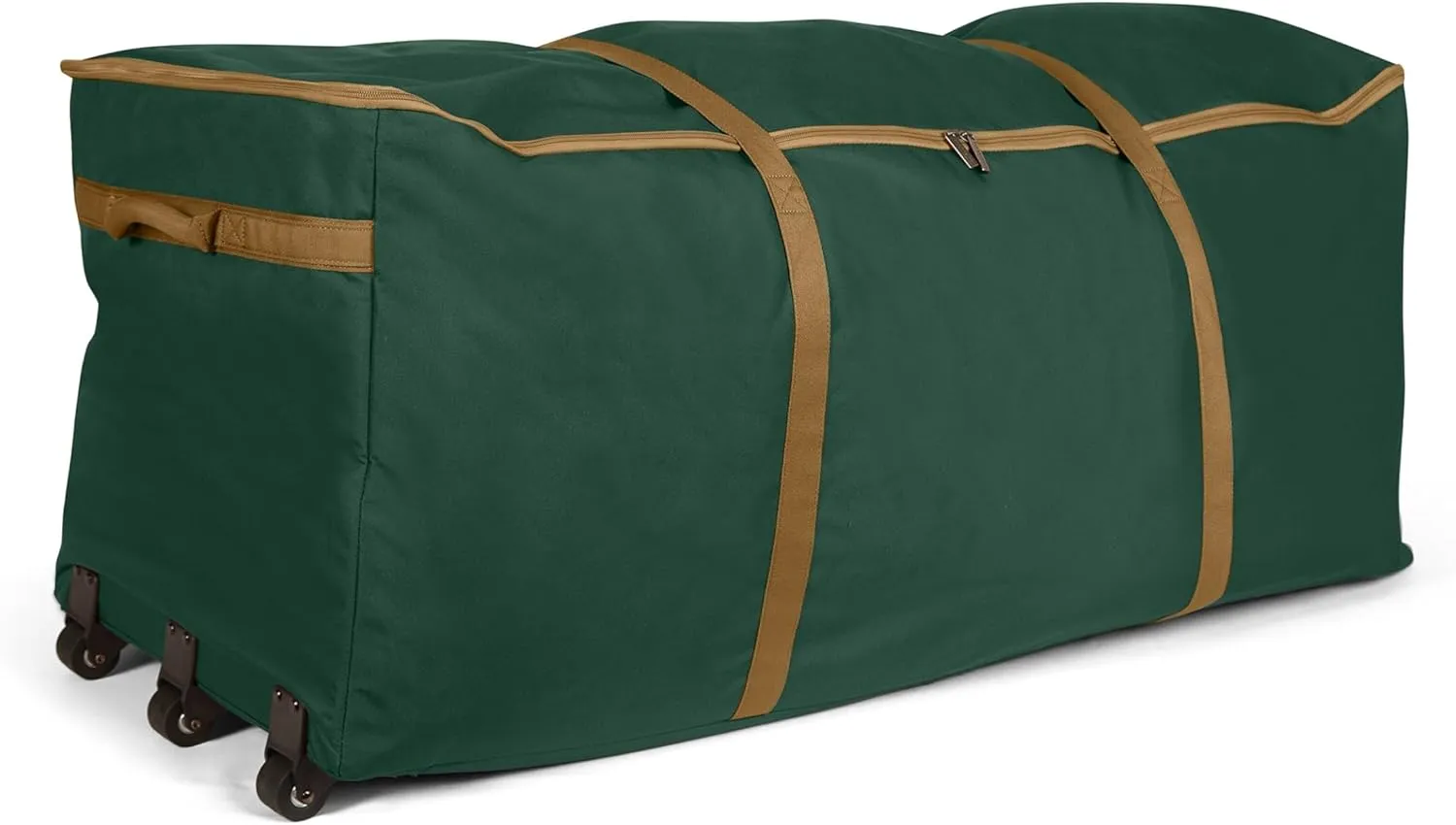 Covermates Keepsakes Christmas Tree Rolling Cinch Bag – Superior Protection, Padded Handles - Holiday Storage, Green