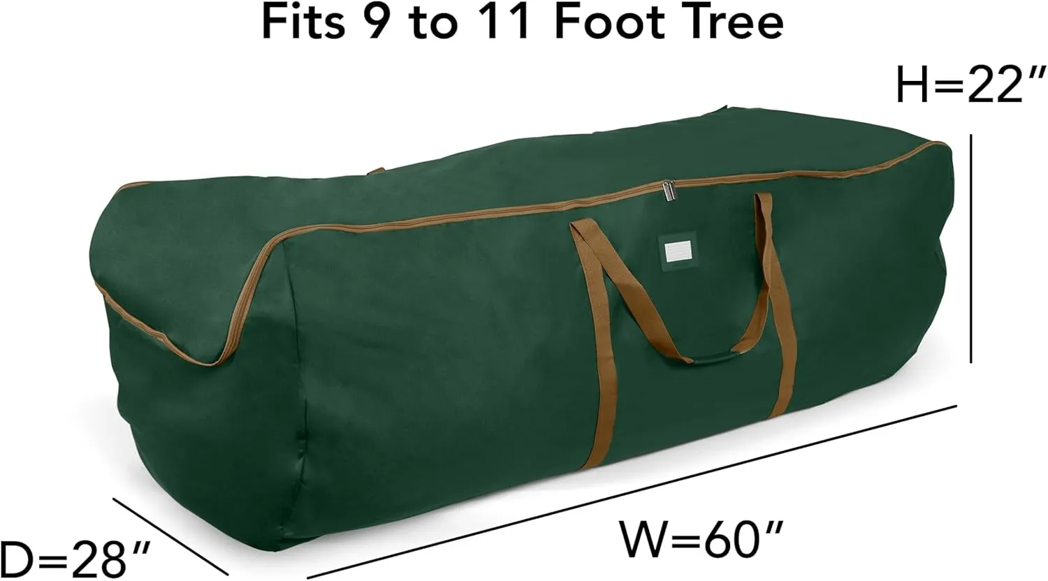 Covermates Keepsakes Garland Duffle Bag – Durable Polyester, Reinforced Handles, Fits up to 25 Foot Garland Depending on Thickness - Holiday Storage, Green
