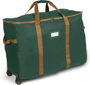 Covermates Keepsakes Rolling Treasurekeeper Storage Bag - Carrying Handles, ID Window, Dual Wheels - Holiday Storage, Green