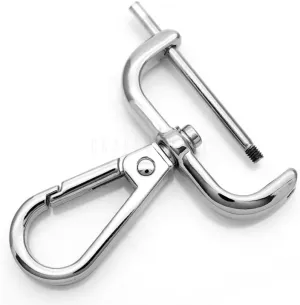 CRAFTMEMORE 2pcs Detachable Snap Hook Swivel Clasp w/Screw Bar VT493 Bag Strap Hardware Replacement (1-1/4 Inch, Silver)
