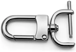 CRAFTMEMORE 2pcs Detachable Snap Hook Swivel Clasp w/Screw Bar VT99 Bag Strap Hardware Replacement (1/2 Inch, Gunmetal)