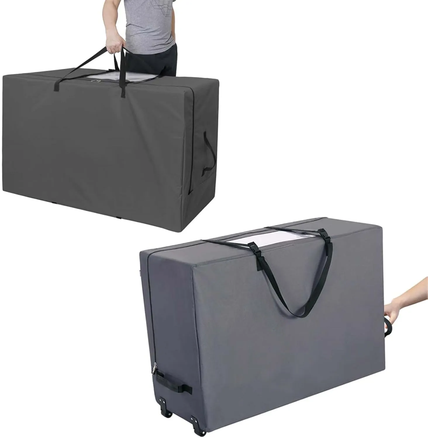 Cuddly Nest Folding Mattress Storage Bag and wheel (Fits 6" QUEEN Mattress)