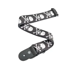 D'Addario  Planet Waves Skull and Cross Bone Woven Guitar Strap