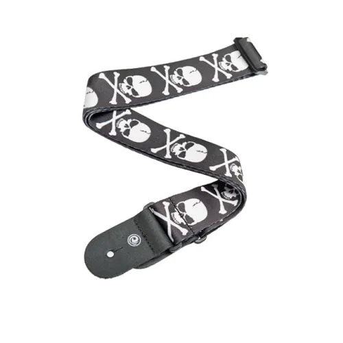 D'Addario  Planet Waves Skull and Cross Bone Woven Guitar Strap