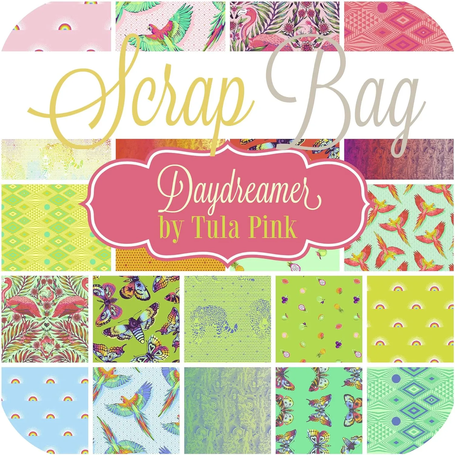 Daydreamer Scrap Bag (Approx 2 Yards) by Tula Pink for Free Spirit 2 Yards DIY Quilt Fabric