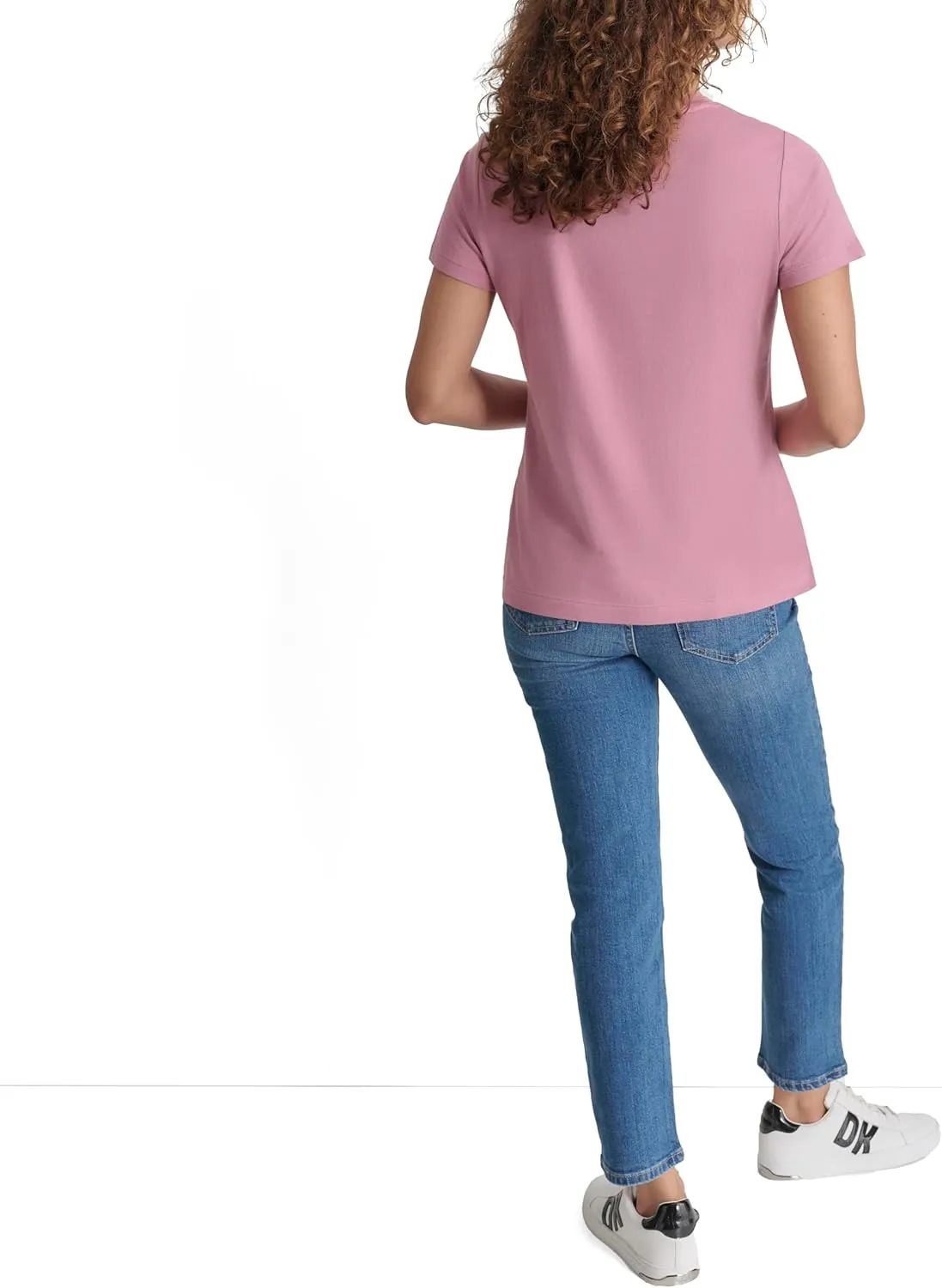 DKNY Women's Comfortable Soft Glitter Top