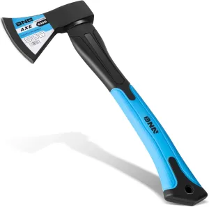 DNA MOTORING 15.3" Axe, Ideal Wood/Tree Chopping, Heat Treated Alloy Steel and Fiberglass Handle, 1 Axe
