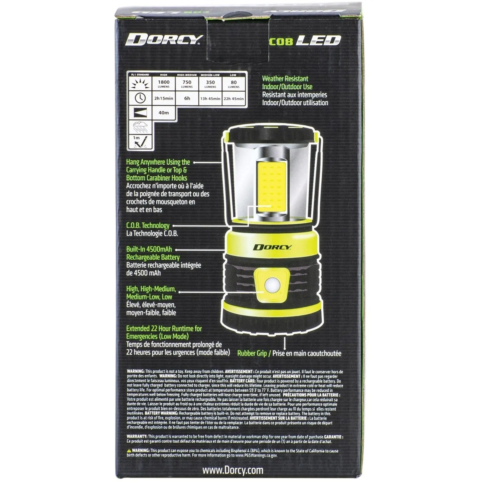Dorcy 1800 Lumens Portable Camping Lantern