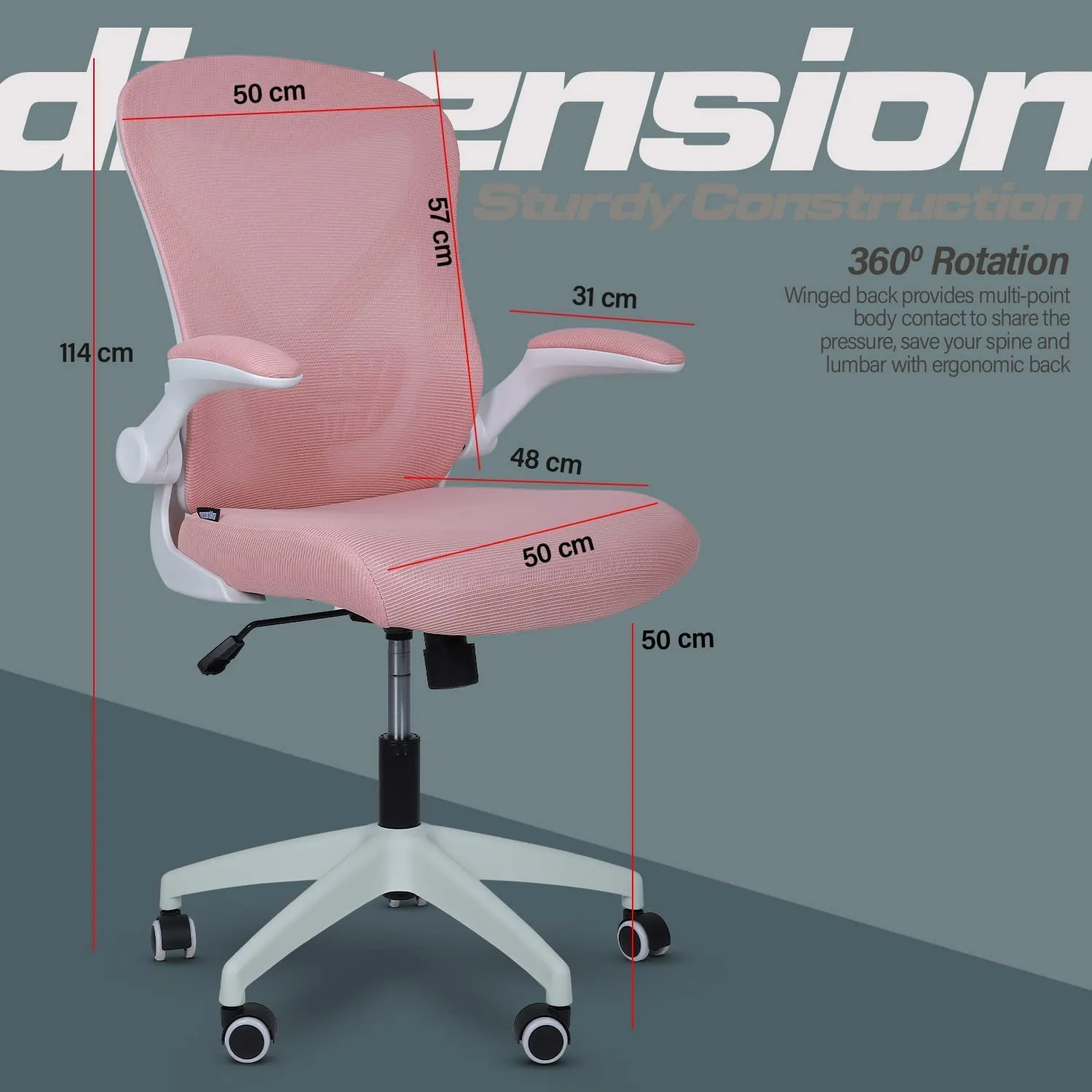 Drogo Marshal Lite Ergonomic Office Chair for Work from Home, High Back Computer Chair