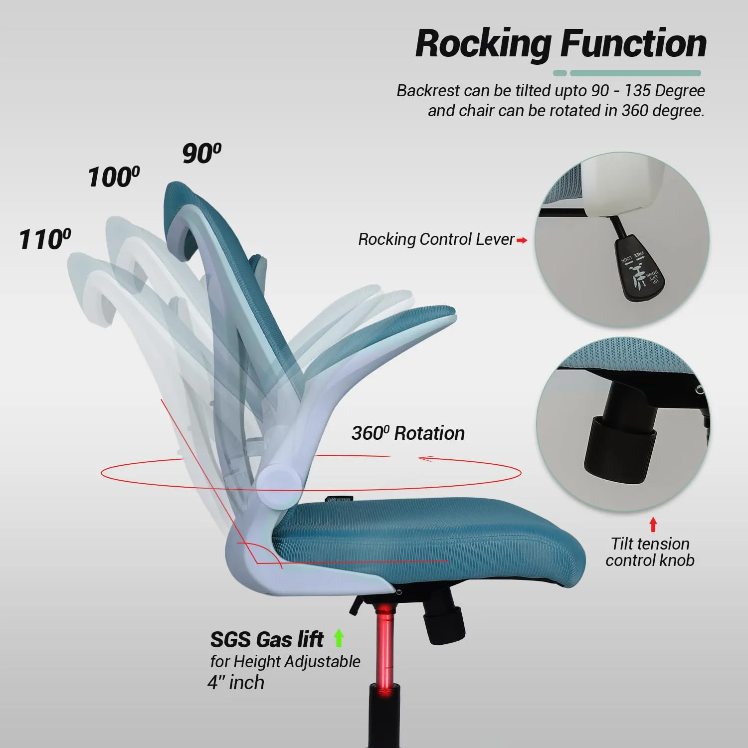 Drogo Marshal Lite Ergonomic Office Chair for Work from Home, High Back Computer Chair