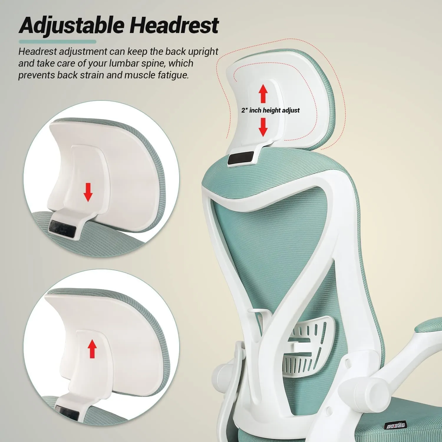Drogo Marshal Pro Premium Ergonomic Office Chair for Work from Home, Flip-up Armrest