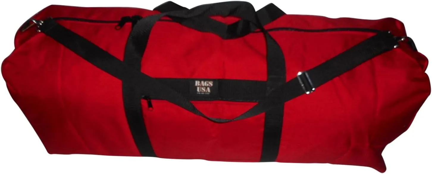 Duffle Bag Ex Extra Large 36 Inch Premium Firefighter Turnout Bag Made In USA. (Red)