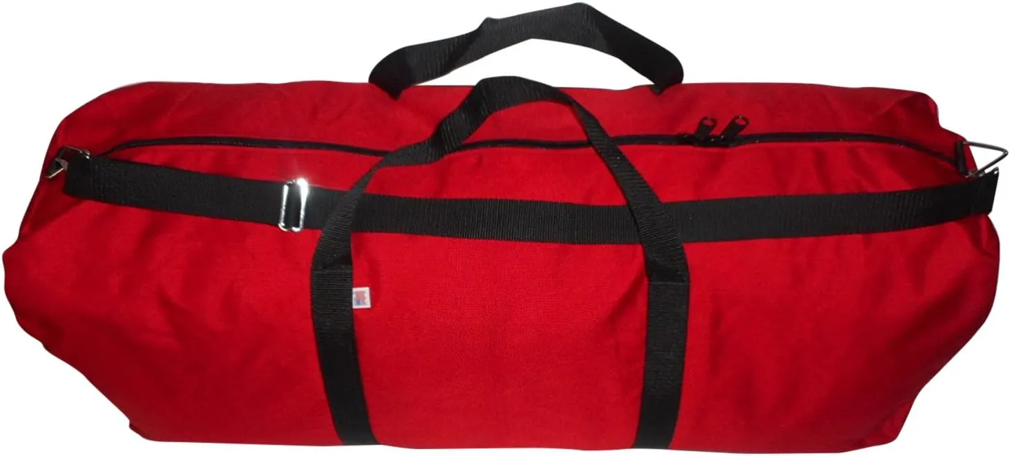 Duffle Bag Ex Extra Large 36 Inch Premium Firefighter Turnout Bag Made In USA. (Red)