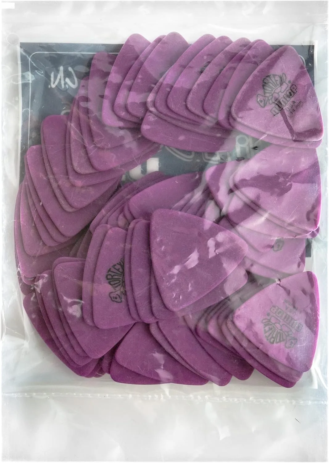Dunlop 431R1.14 Tortex Triangle, Purple, 1.14mm, 72/Bag