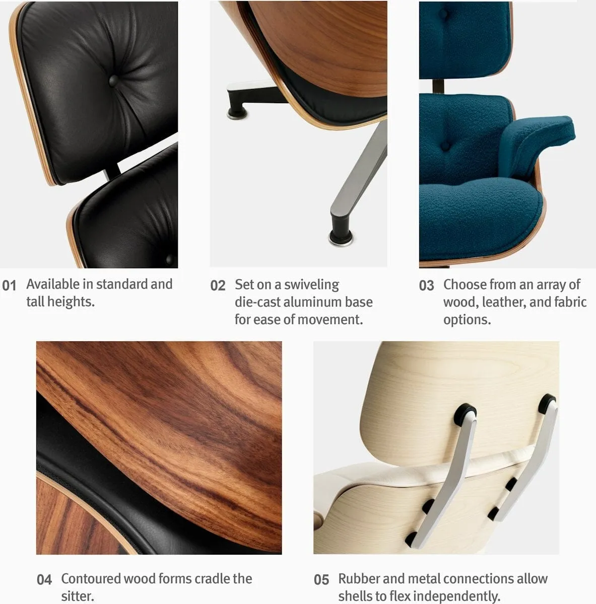 Eames Lounge Chair in White Ash