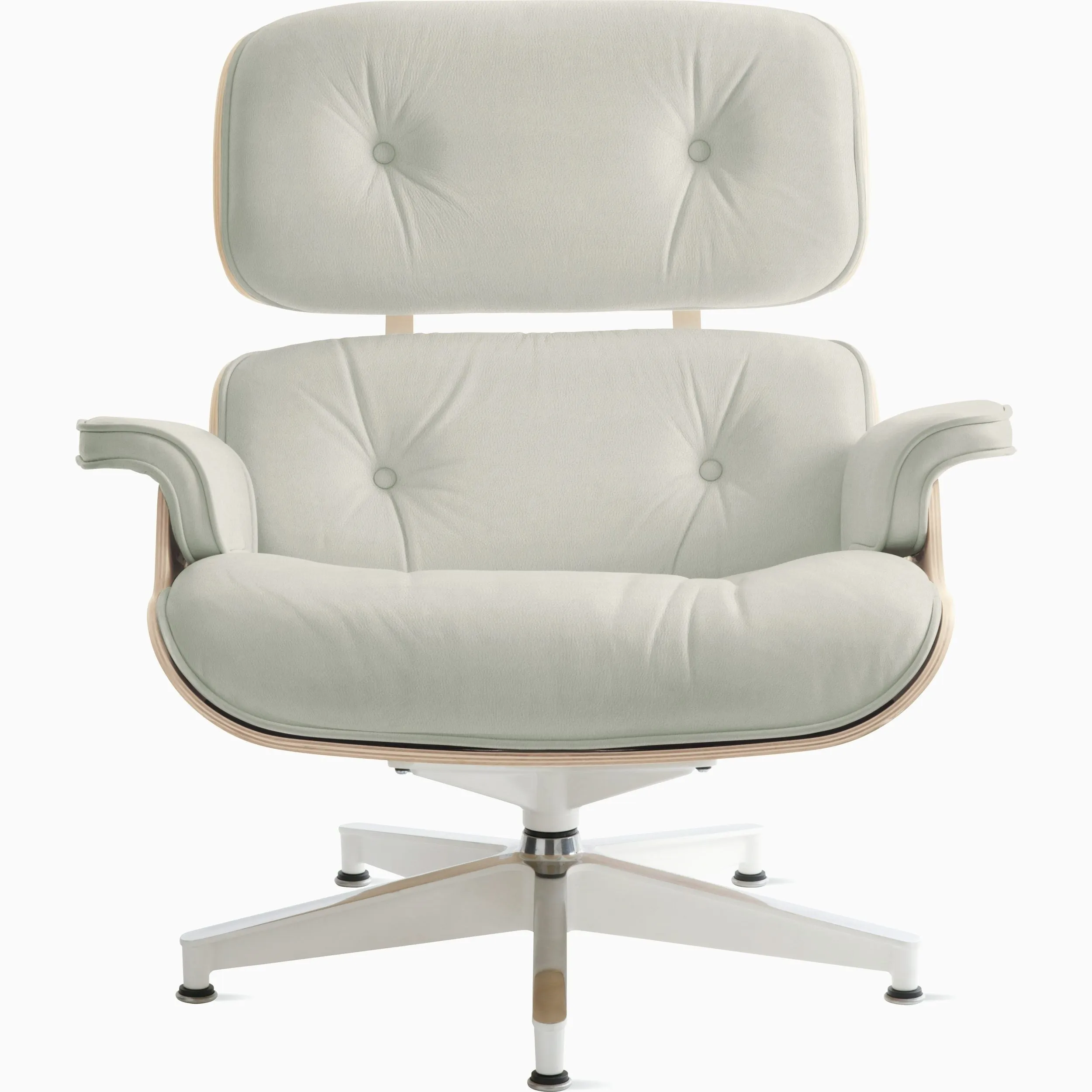 Eames Lounge Chair in White Ash