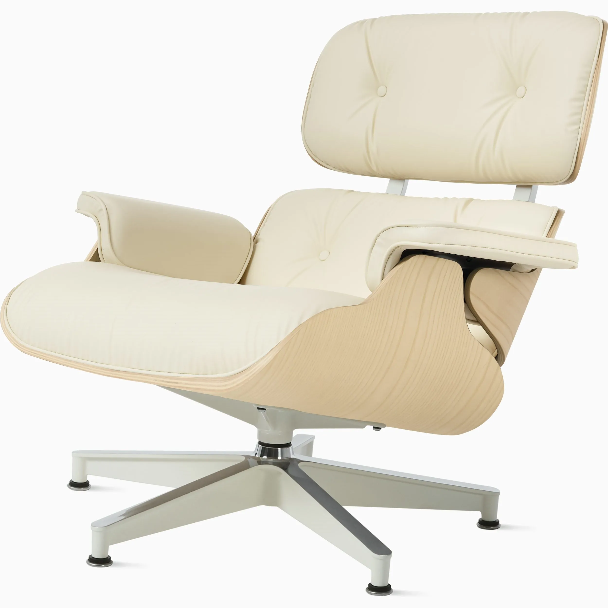 Eames Lounge Chair in White Ash