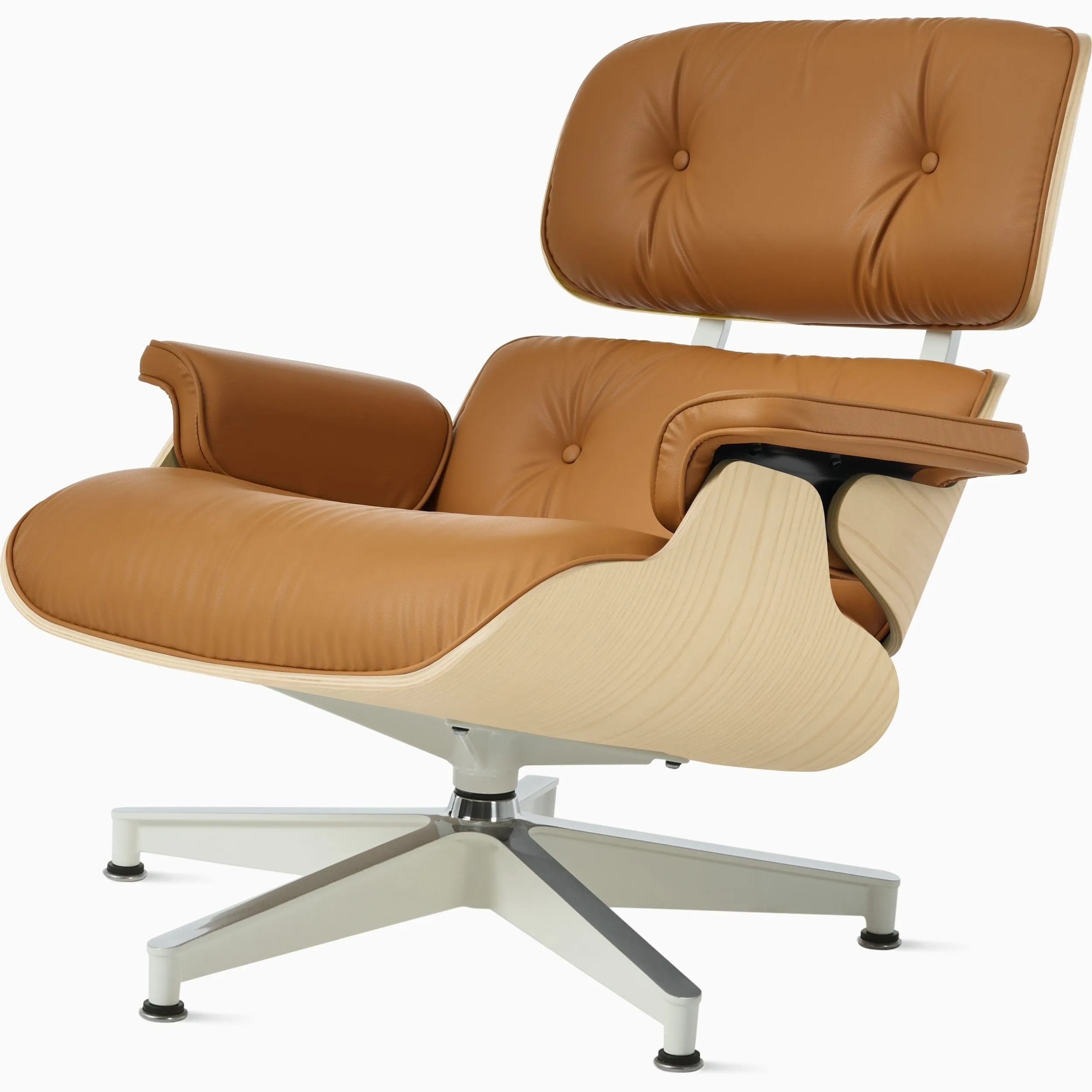 Eames Lounge Chair in White Ash