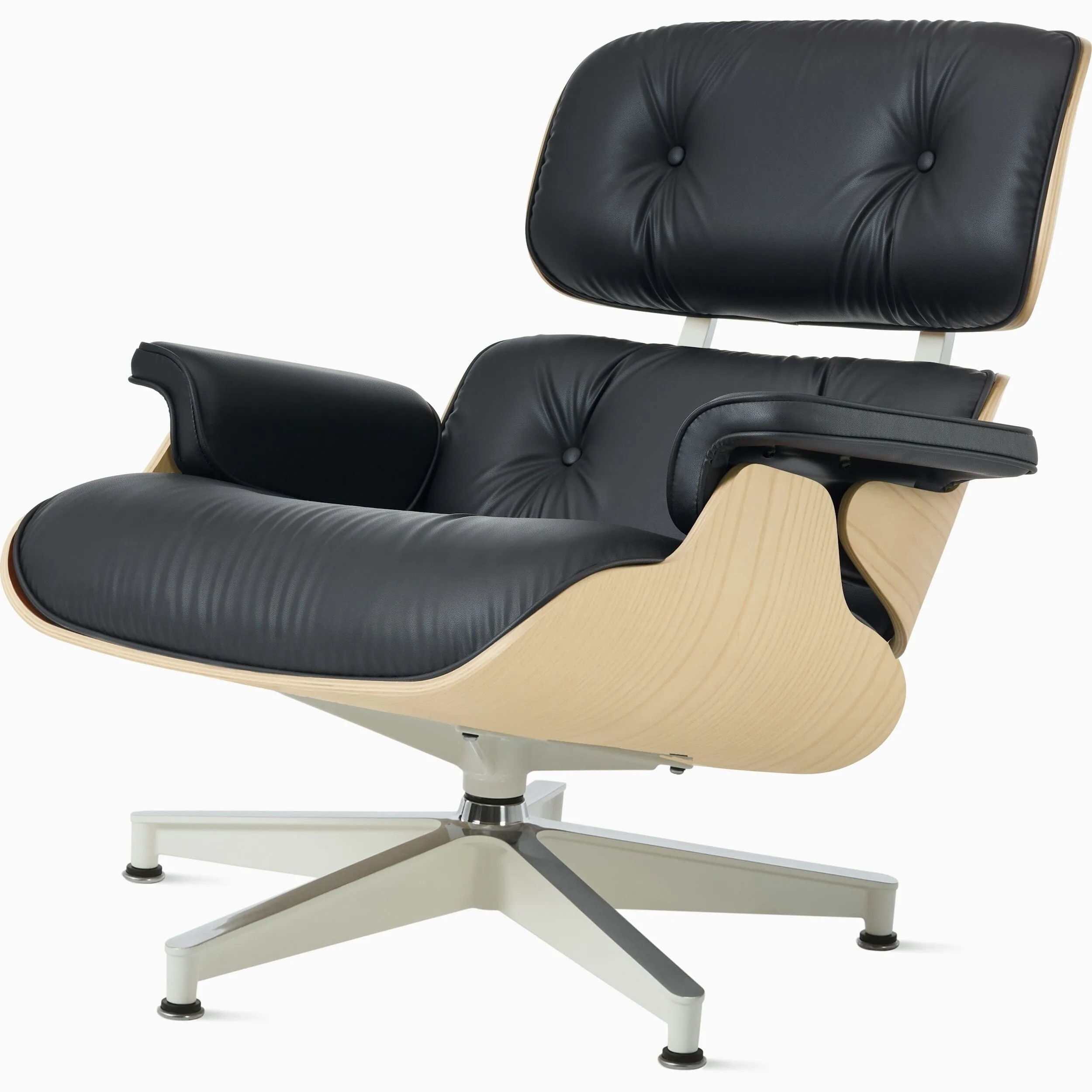 Eames Lounge Chair in White Ash