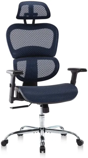 EDX Ergonomic Office Chair, High Back Mesh Chair Computer Desk Chair with Lumbar Support and 3D Adjustable Headrest and Armrests for Home Office, Conference Room, Reception Room, Gaming Room (Burgundy)