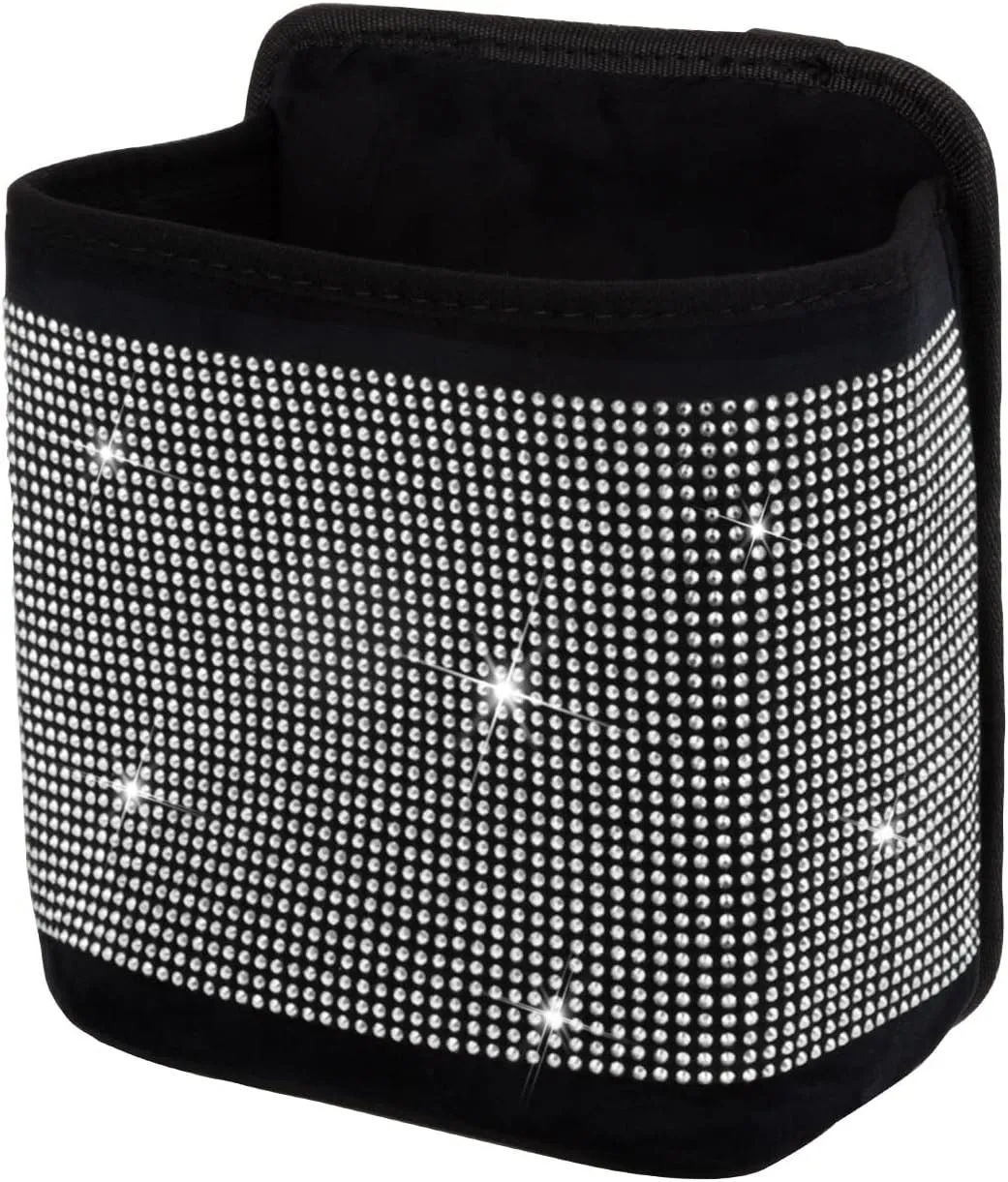 eing Car Seat Organizer Premium Seat Back/Front Seat Travel Caddy Bag, Bling Crystal Car Front Seat Organizer, Practical Car Garbage Pocket Bin, Diamond Car Accessory (1 - Pack, Pure White)
