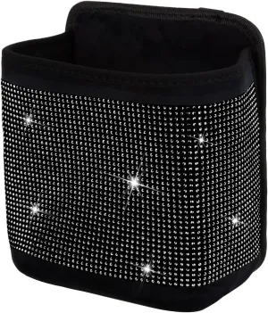eing Car Seat Organizer Premium Seat Back/Front Seat Travel Caddy Bag, Bling Crystal Car Front Seat Organizer, Pratical Car Garbage Pocket Bin, Diamond Car Accessory (1 - Pack, Black)