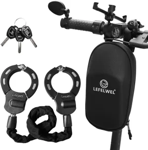 Electric Scooter Locks Anti Theft，Bike Chain Lock with Bag，Best Lock for Electric Scooter Xiaomi Segway Accessories