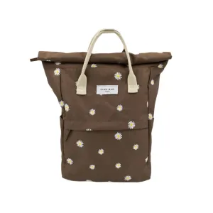 Embroidered medium backpack daisies