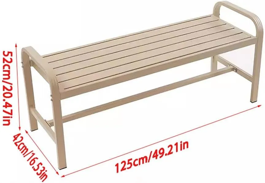 ENGENDER Outdoor Bench Park Chair Outdoor Bench Waterproof Rest Bench Open-air Community Leisure Bench Garden Bench (Color : C)