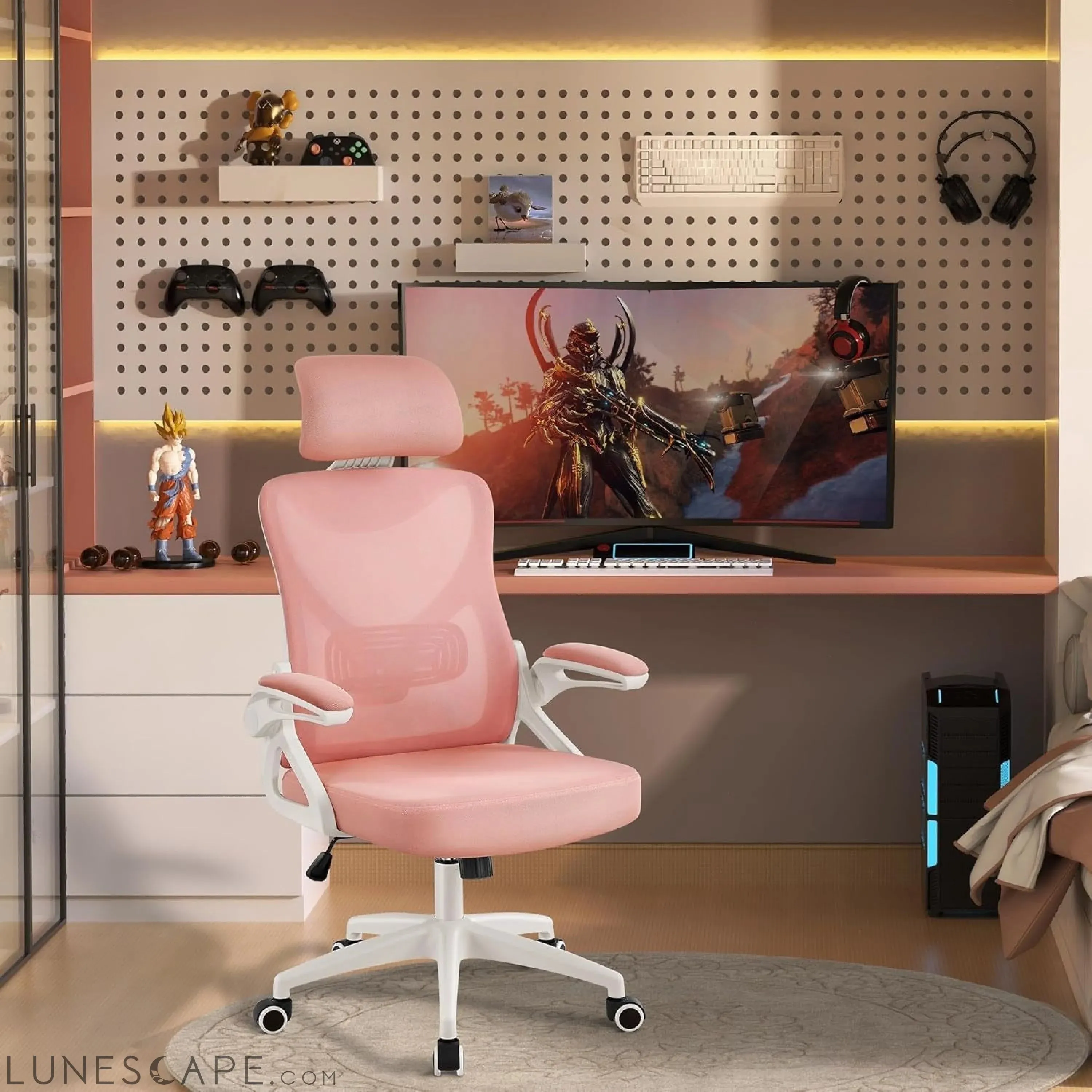 Ergonomic Office Chair, High Back Mesh Desk Chair with Flip-Up