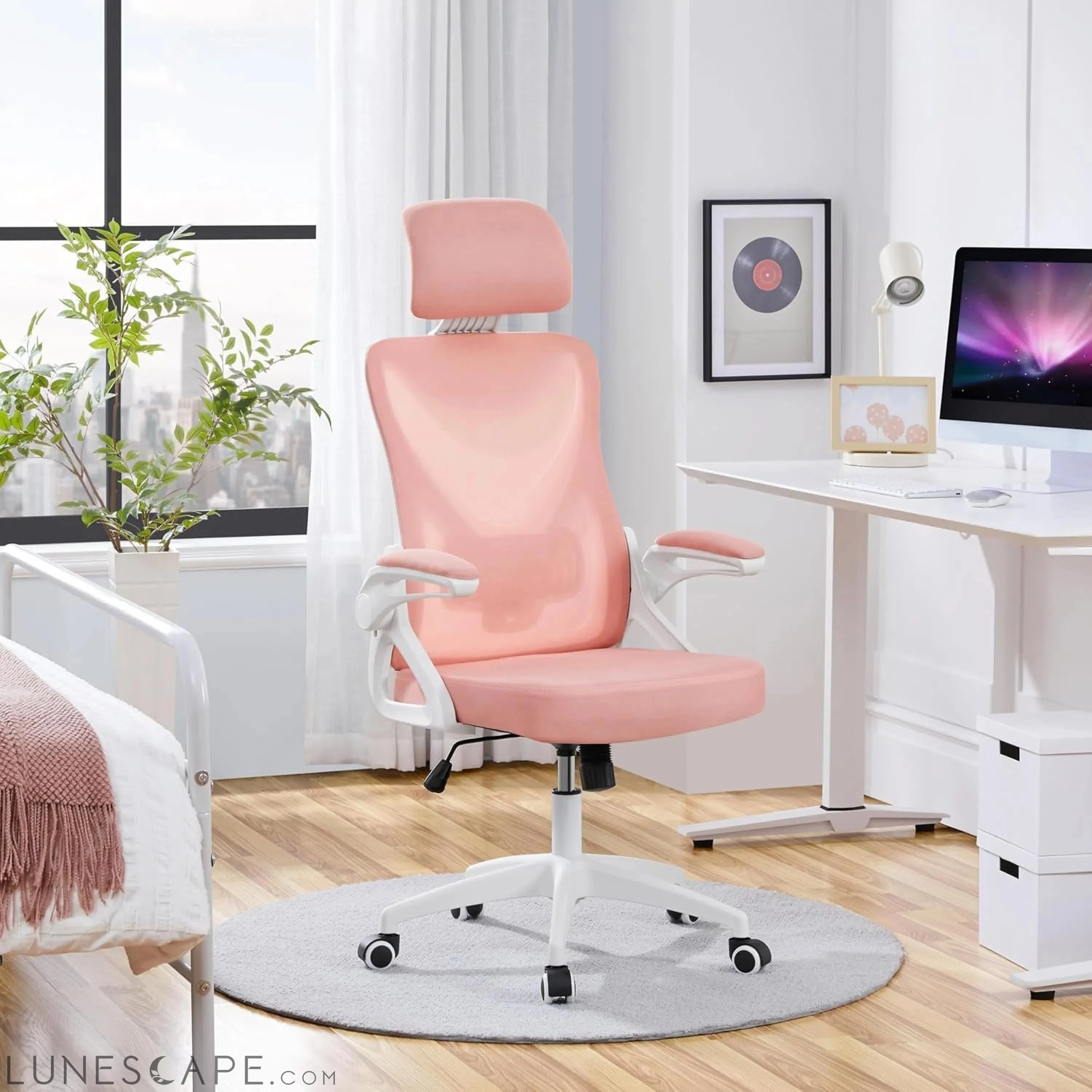 Ergonomic Office Chair, High Back Mesh Desk Chair with Flip-Up