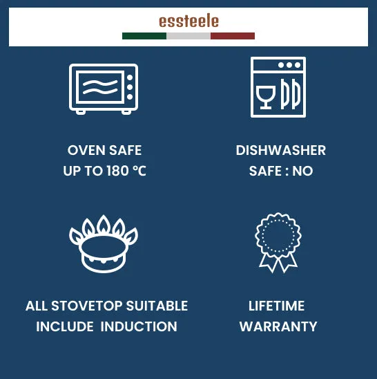 Essteele Per Salute Stainless Steel Induction Covered Sauteuse - 28cm/4L