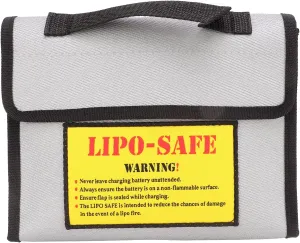 EVTSCAN Fireproof Explosion Proof Lipo Battery Safe Bag Protective Radiation Heat for Workshops Home Grey 1 Pack