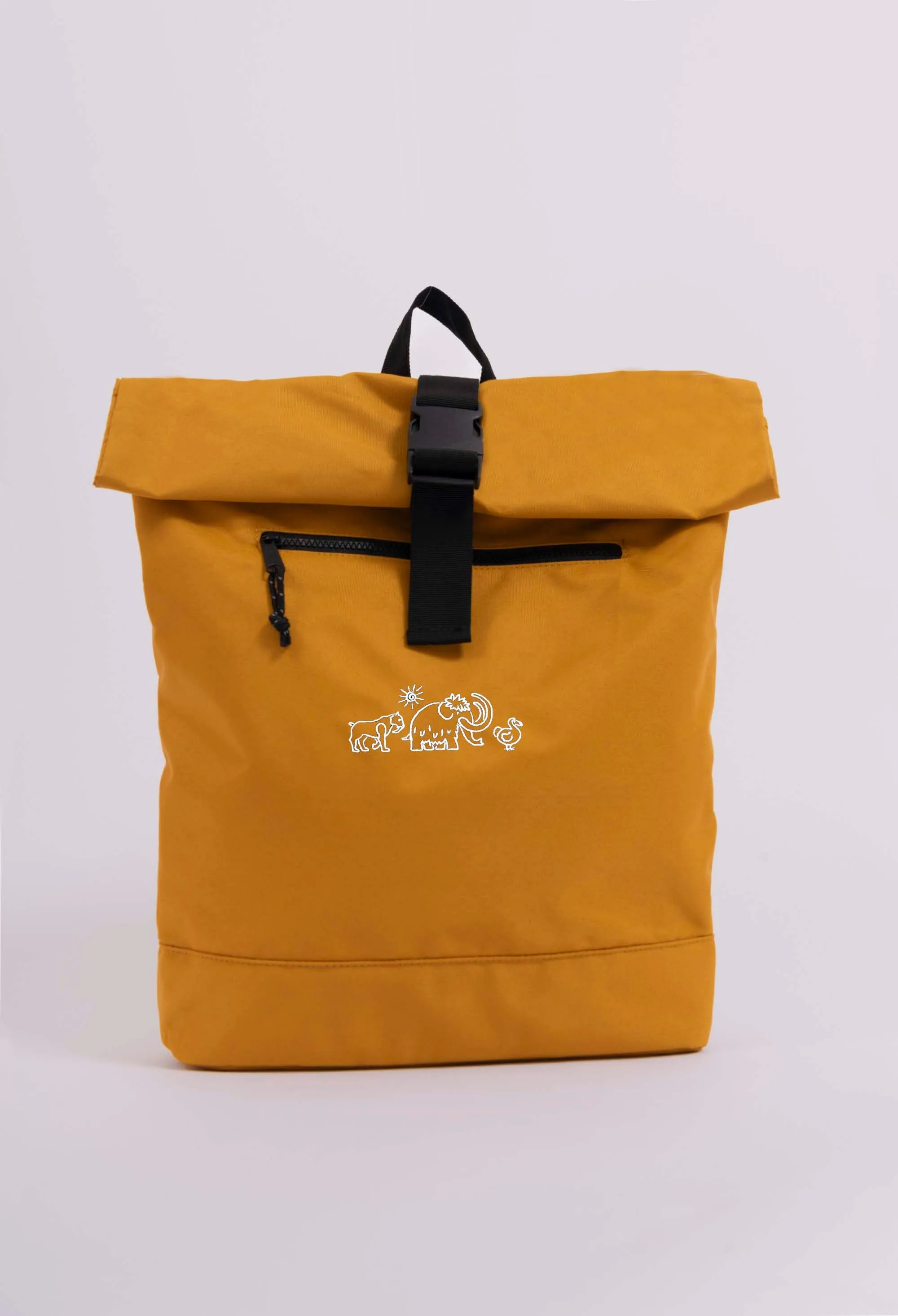 extinct drawing recycled roll-top backpack