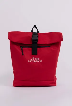 extinct drawing recycled roll-top backpack