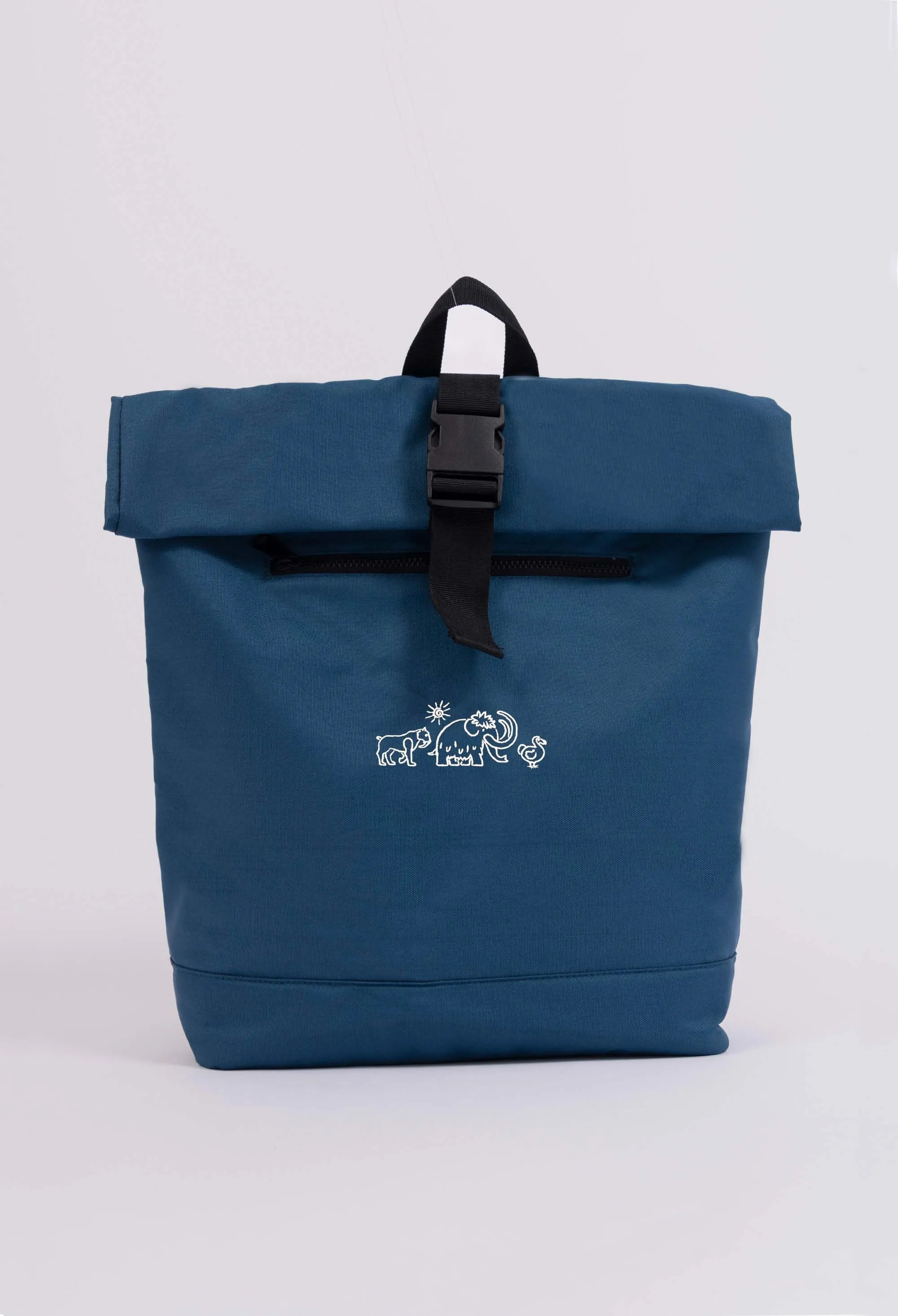 extinct drawing recycled roll-top backpack
