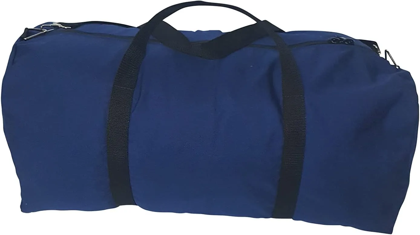 Extra Large Eagle Duffle Very Spacious Extremely Durable, Water Resistant With side pocket Made In USA.(Navy)