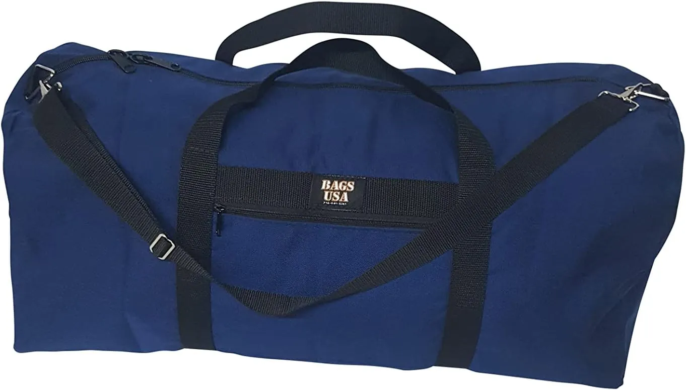 Extra Large Eagle Duffle Very Spacious Extremely Durable, Water Resistant With side pocket Made In USA.(Navy)