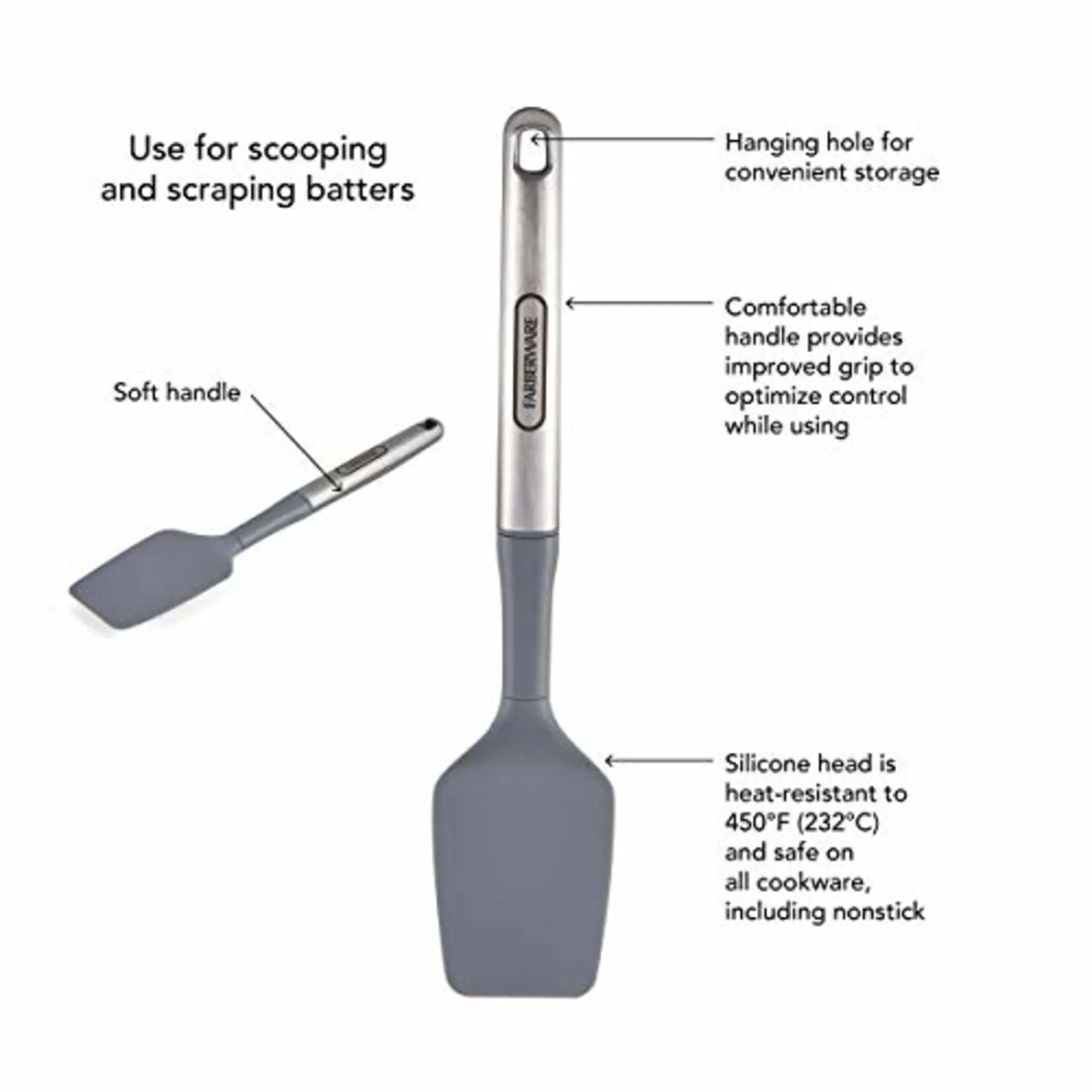 Farberware Pro Stainless Steel Soft Spoon Spatula - 11.5 in