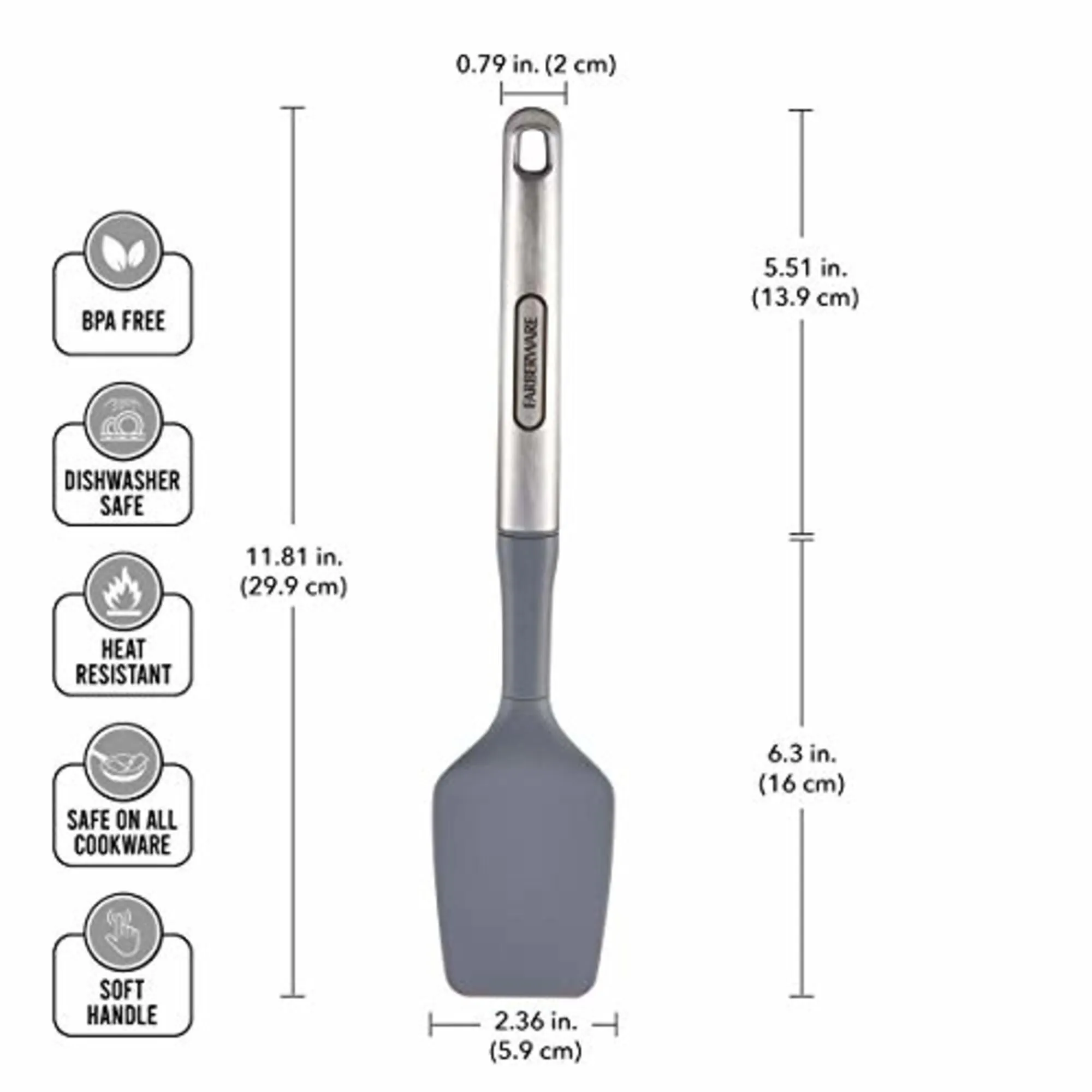 Farberware Pro Stainless Steel Soft Spoon Spatula - 11.5 in