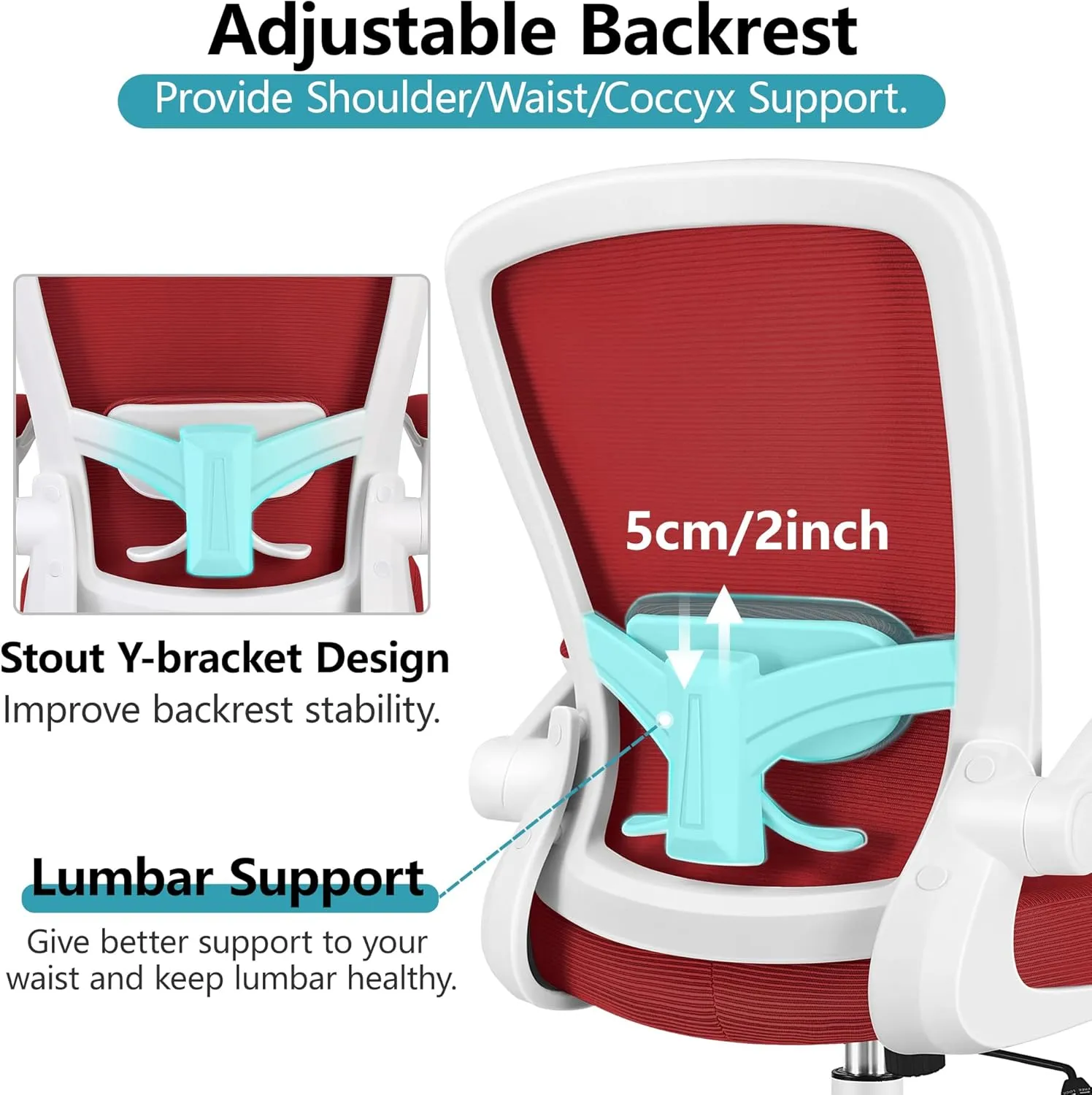 FelixKing Office Chair, Ergonomic Desk Chair Breathable Mesh Chair with Adjustable High Back Lumbar Support Flip-up Armrests, Executive Rolling Swivel Comfy Task Computer Chair for Home Office
