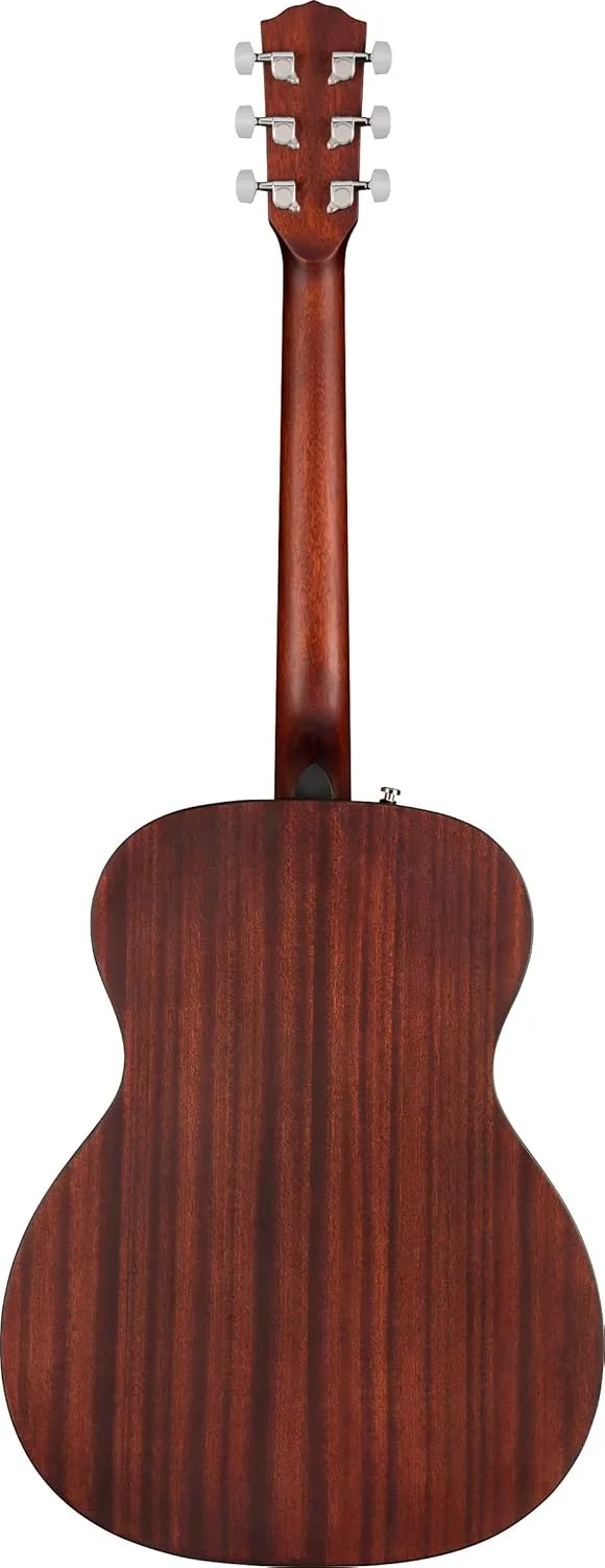 Fender CC-60S Solid Top Concert Size Acoustic Guitar Bundle with Gig Bag, Tuner, Strap, Strings, Picks, Fender Play Online Lessons, and Austin Bazaar Instructional DVD - Mahogany