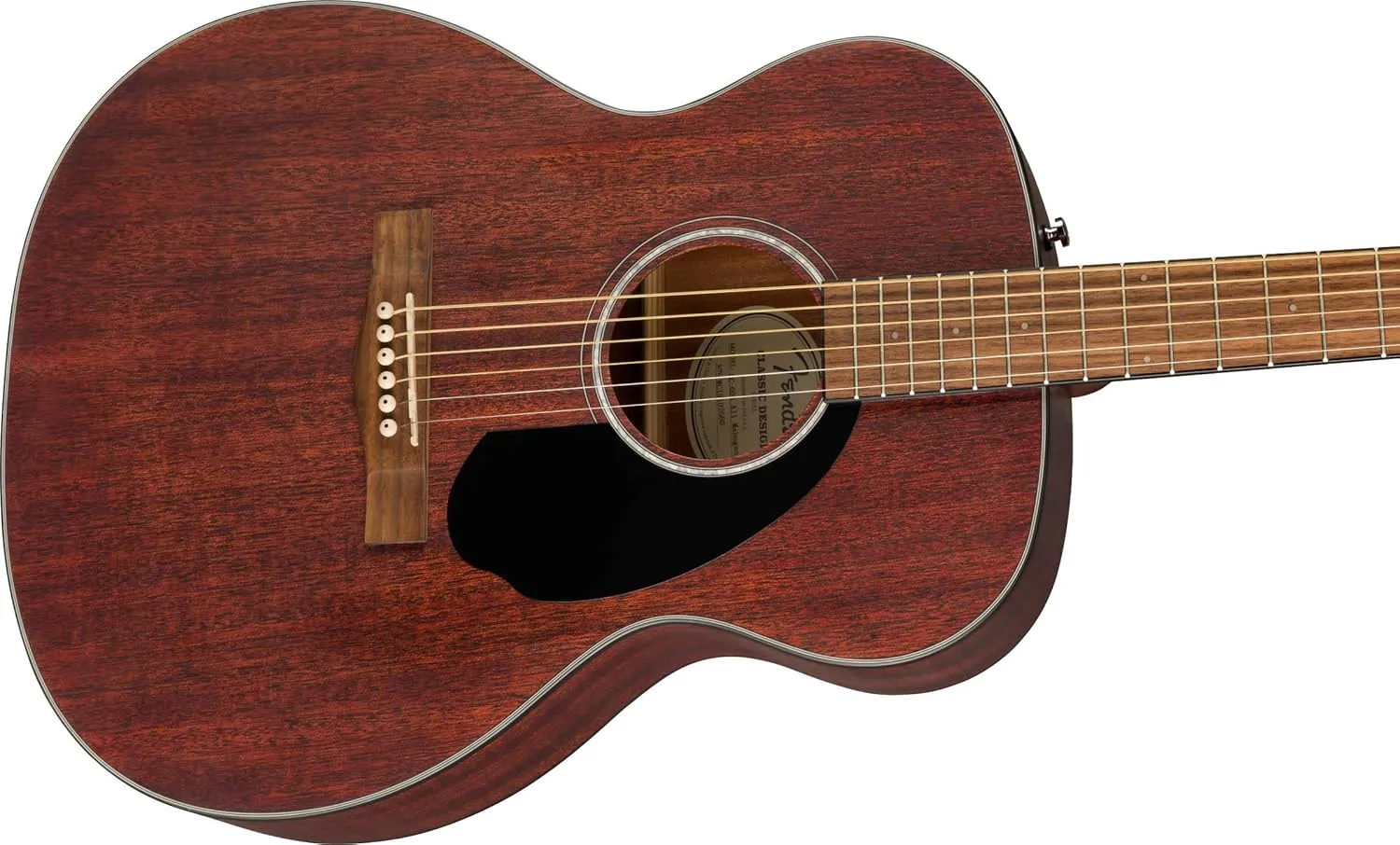 Fender CC-60S Solid Top Concert Size Acoustic Guitar Bundle with Gig Bag, Tuner, Strap, Strings, Picks, Fender Play Online Lessons, and Austin Bazaar Instructional DVD - Mahogany