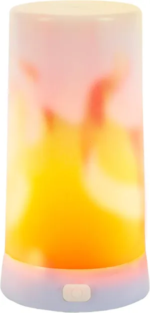 FireGlow Light True LED Fire-Like Flame Lantern USB Rechargeable Magnetic Base 3 Functions