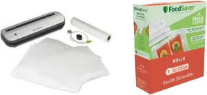 FoodSaver Space-Saving Vacuum Sealer with Bags and Roll