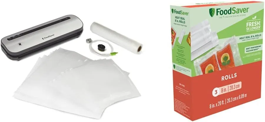 FoodSaver Space-Saving Vacuum Sealer with Bags and Roll