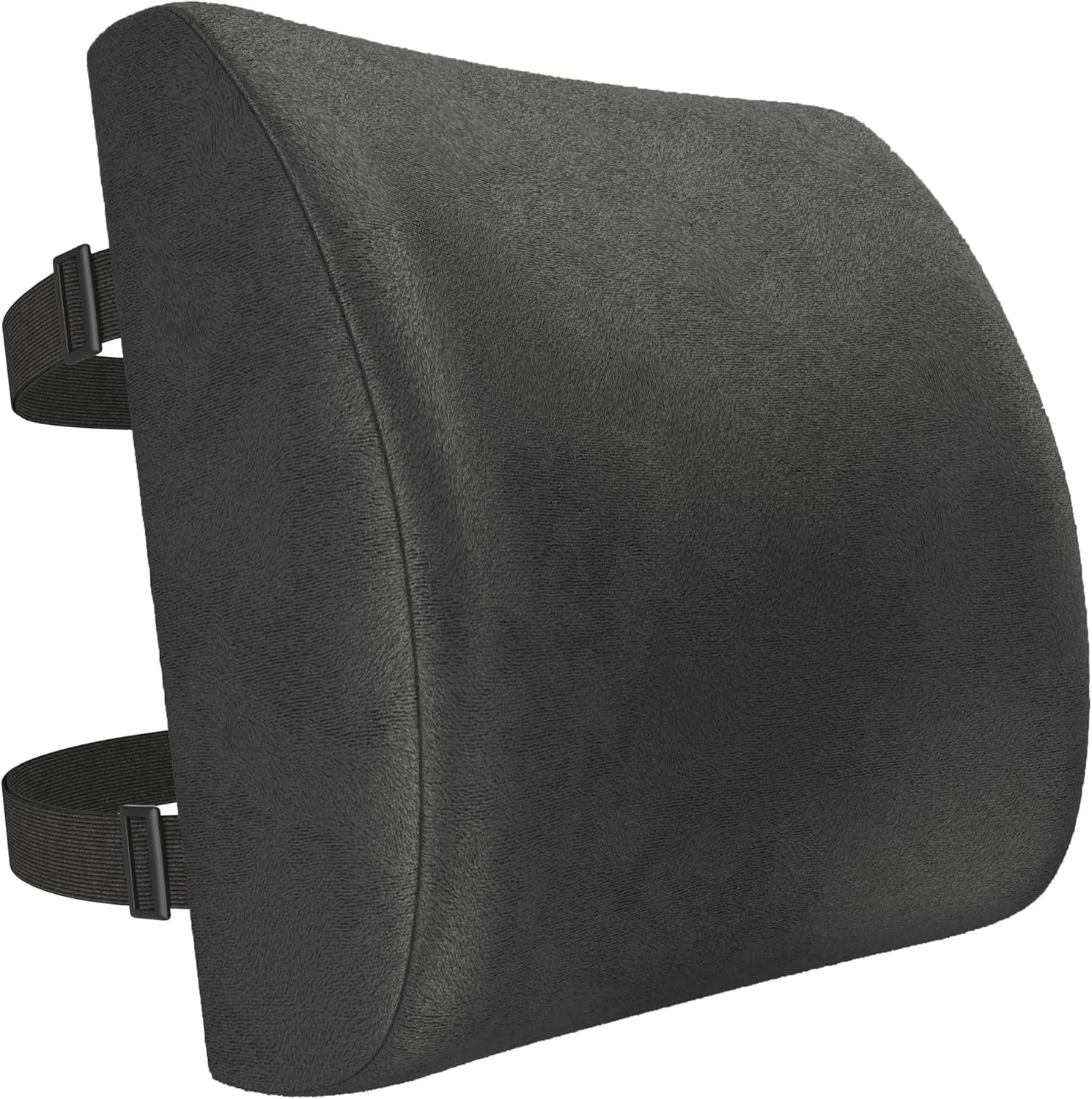 FORTEM Lumbar Support Cushion, Back Support for Office Chair and Car Seat, Back Rest for Gaming Chair, Memory Foam Pillow, Desk Chair Cushion, Breathable & Washable Cover, Adjustable Straps
